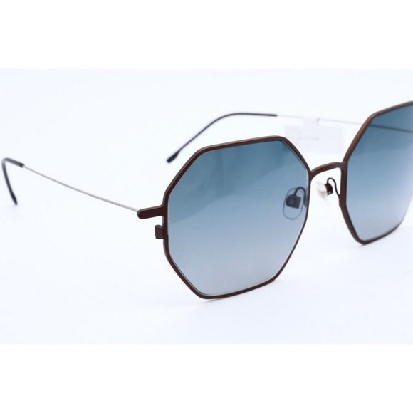New Prodesign Denmark 8127 c.4921 Hexagonal Red-Brown Sunglasses Blue Lenses main image 5